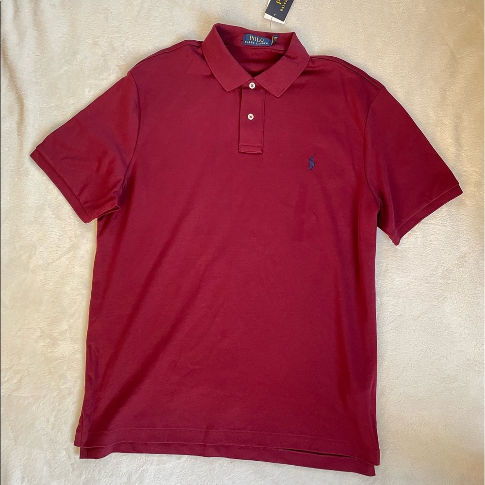 Brand New Men’s Ralph Lauren Polo Burgundy Red Size L